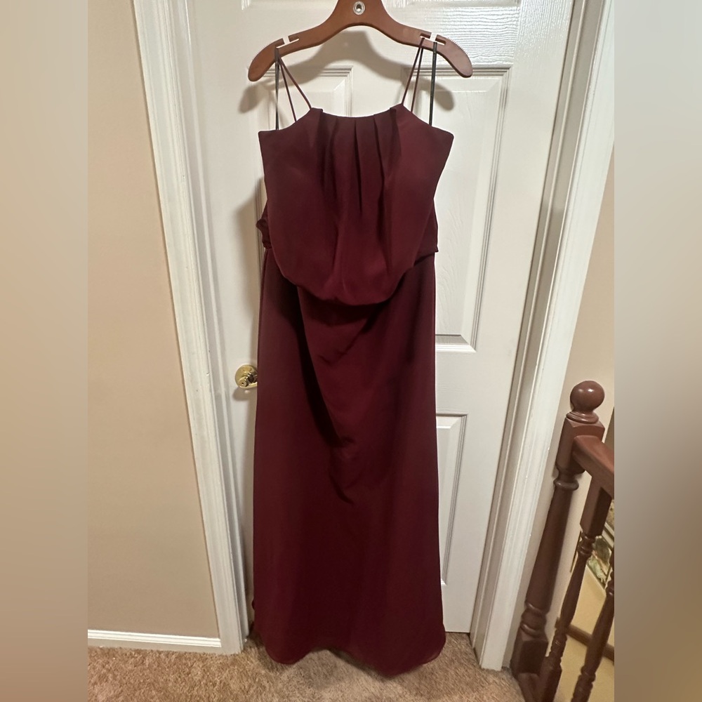 SORELLA VITA Strapless Burgundy Dress